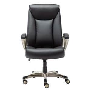 Amazon Basics Bonded Leather Big & Tall Executive Office Computer Desk Chair, 350-Pound Capacity - for $161