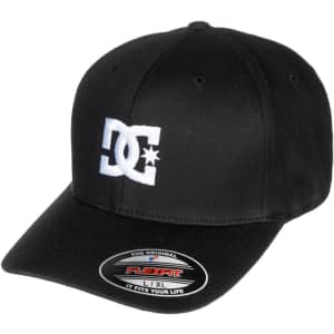 DC Men's Cap Star Flexfit Curve Brim Hat for $18