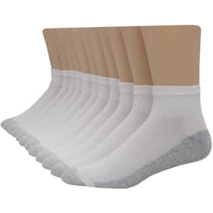 Hanes Men's Double Ankle Socks 12-Pair Pack for $30