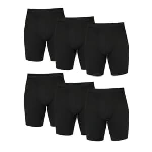 Athletic Works Men's Quick Dry Performance Stretch Boxer Briefs 6-Pack for $18