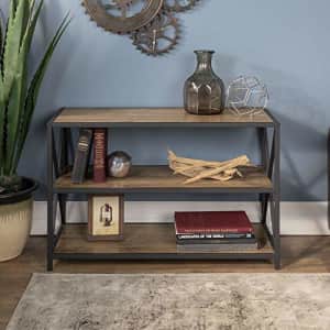 Walker Edison Furniture Company 2 Tier Open Shelf Industrial Wood Metal Bookcase Tall Bookshelf for $195 Walker Edison Furniture Company 2 Tier Open Shelf Industrial Wood Metal Bookcase Tall Bookshelf for $195