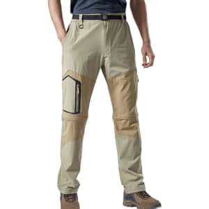Men's Quick-Dry Convertible Pants / Shorts (XL only) for $12