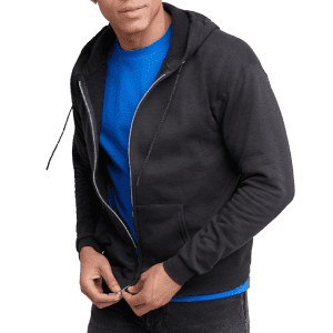 Hanes Men's Ecosmart Fleece Full-zip Hoodie for $12