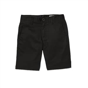 Volcom Frickin Chino Shorts (Big Little Boys Sizes), Black 1, 26 for $28