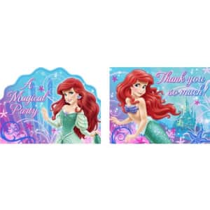 Hallmark Little Mermaid Party Supplies - Little Mermaid Invitations and Thank You Notes - 16 Count for $3 Hallmark Little Mermaid Party Supplies - Little Mermaid Invitations and Thank You Notes - 16 Count for $3