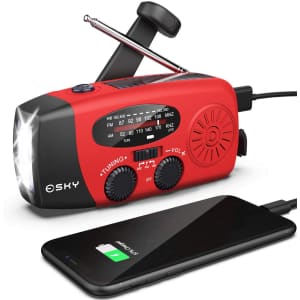 Esky Hand Crank AM/FM NOAA Weather Radio with Flashlight for $13 Esky Hand Crank AM/FM NOAA Weather Radio with Flashlight for $13