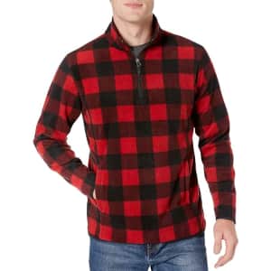 Amazon Essentials Men's Quarter-Zip Polar Fleece Jacket for $8