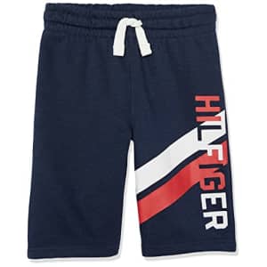 Tommy Hilfiger Boys' Big Drawstring Pull On Short, Colorblock Logo Navy Blazer 22, 12-14 for $20