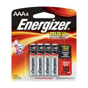 Energizer MAX AAA Batteries, Designed to Prevent Damaging Leaks, 4 count for $5