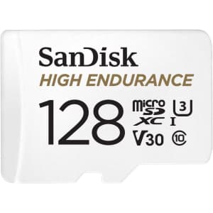SanDisk 128GB High Endurance Video MicroSDXC Card with Adapter for $15