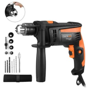 Tacklife 6A Variable-Speed Hammer Drill for $33