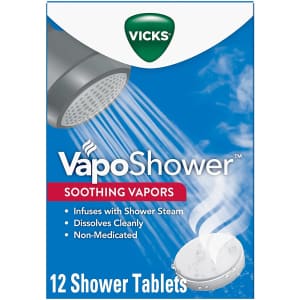 Vicks VapoShower Shower Bomb Tablets 12-Pack for $28
