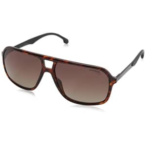 Carrera Men's 8035/S Navigator Sunglasses, Brown/Polarized Brown Gradient, 61mm, 14mm for $90