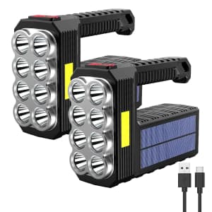 Bud K LED Rechargeable Flashlight 2-Pack for $20