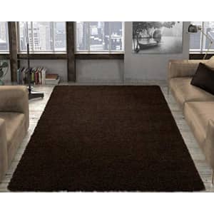 Ottomanson SHG2768-7X10 Solid Shag Rug, 6'7" x 9'3", Brown for $268 Ottomanson SHG2768-7X10 Solid Shag Rug, 6'7" x 9'3", Brown for $268