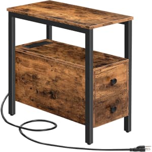 Hoobro Charging Station End Table 2-Pack for $144