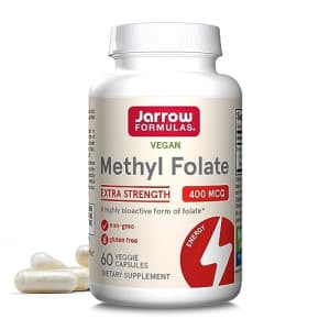 Jarrow Formulas Extra Strength Methyl Folate 400 mcg, Dietary Supplement for Cardiovascular and for $10
