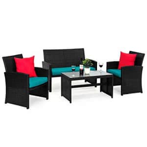 Best Choice Products 4-Piece Outdoor Wicker Patio Conversation Furniture Set for Backyard, Deck, for $200 Best Choice Products 4-Piece Outdoor Wicker Patio Conversation Furniture Set for Backyard, Deck, for $200