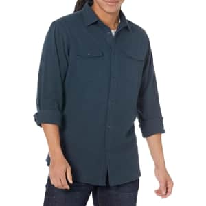 Amazon Essentials Men's Regular-Fit Long-Sleeve Two-Pocket Flannel Shirt for $6