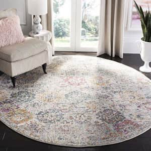 Safavieh Madison Collection MAD611F Bohemian Chic Vintage Distressed Area Rug, 4' Round, Grey/Gold for $38 Safavieh Madison Collection MAD611F Bohemian Chic Vintage Distressed Area Rug, 4' Round, Grey/Gold for $38