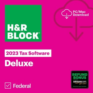 H&R Block Tax Software Deluxe 2023: $30.93