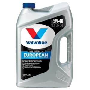 Valvoline 5-Quart European Vehicle Full Synthetic SAE 5W-40 Motor Oil for $20 Valvoline 5-Quart European Vehicle Full Synthetic SAE 5W-40 Motor Oil for $20
