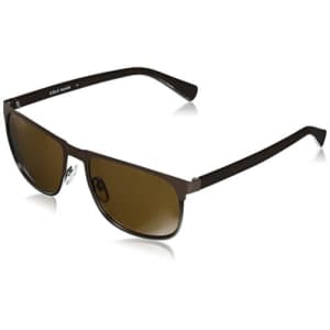 Cole Haan Men's Ch6034 Metal Rectangular Sunglasses, Brown, 57 mm for $84