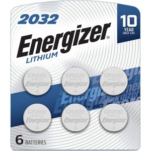 Energizer 2032 3V Lithium Coin Battery 6-Pack for $50