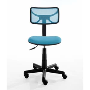Urban Shop Swivel Mesh Task Chair, Blue for $40