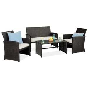 Best Choice Products 4-Piece Outdoor Wicker Patio Conversation Furniture Set for Backyard w/Coffee for $250 Best Choice Products 4-Piece Outdoor Wicker Patio Conversation Furniture Set for Backyard w/Coffee for $250