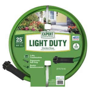 Expert Gardener Light Duty 5/8" x 25ft Garden Hose for $9 Expert Gardener Light Duty 5/8" x 25ft Garden Hose for $9
