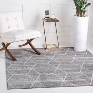 Unique Loom Trellis Frieze Collection Lattice Moroccan Geometric Modern Square Rug, 5 Feet, Light for $38 Unique Loom Trellis Frieze Collection Lattice Moroccan Geometric Modern Square Rug, 5 Feet, Light for $38