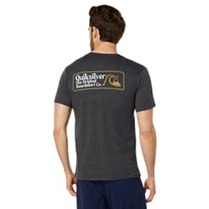 Quiksilver Men's Square Biz Tee Shirt, Charcoal Heather, XX-Large for $21