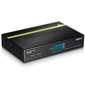 TRENDnet 5-Port Gigabit PoE+ Switch, 31 W PoE Budget, 10 Gbps Switching Capacity, Plug & Play, Full for $42