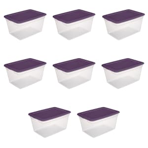 Sterilite 58-Quart / 55-Liter Storage Box 8-Pack for $30 Sterilite 58-Quart / 55-Liter Storage Box 8-Pack for $30