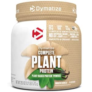 Dymatize Vegan Plant Protein, Smooth Vanilla, 25g Protein, 4.8g BCAAs, Complete Amino Acid Profile, for $19