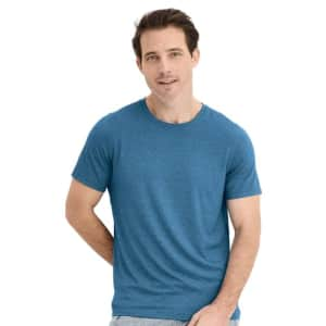 Jockey Men's Activewear EVERACTIVE Crew Neck Tee, Blue Chambray Heather, XL for $15