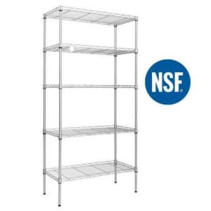 Ktaxon 5-Tier Wire Shelving Unit for $38 Ktaxon 5-Tier Wire Shelving Unit for $38