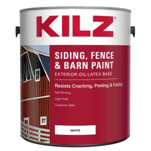 KILZ Siding, Fence, and Barn Exterior Paint 1-Gallon Can for $18