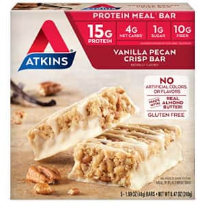 Atkins Vanilla Pecan Crisp Protein Meal Bar. With Real Almond Butter. Keto-Friendly. Gluten Free. for $39