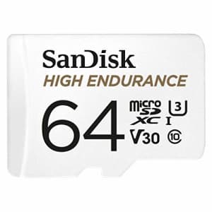 SanDisk 64GB High Endurance Video MicroSDXC Card with Adapter for Dash Cam and Home Monitoring for $12 SanDisk 64GB High Endurance Video MicroSDXC Card with Adapter for Dash Cam and Home Monitoring for $12