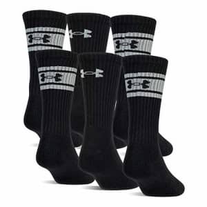 Under Armour Adult Charged Cotton 2.0 Crew Socks, 6-Pairs for $23