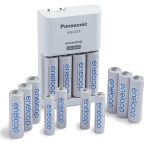 Panasonic eneloop Rechargeable Batteries Power Pack; 10AA, 4AAA, and Advanced Individual Battery for $58