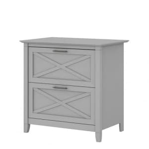 Bush Furniture Key West 2 Drawer Lateral File Cabinet in Cape Cod Gray | Document Storage for Home for $172