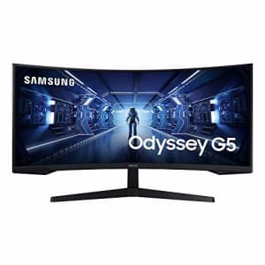 SAMSUNG 34-Inch Odyssey G5 Ultra-Wide Gaming Monitor with 1000R Curved Screen, 165Hz, 1ms, FreeSync for $400