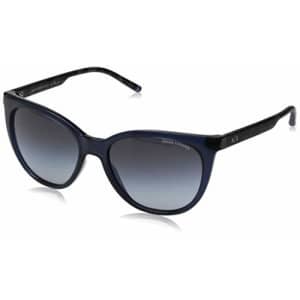 A|X Armani Exchange Women's AX4072S Cat Eye Sunglasses, Transparent Blue/Grey Gradient, 55 mm for $31