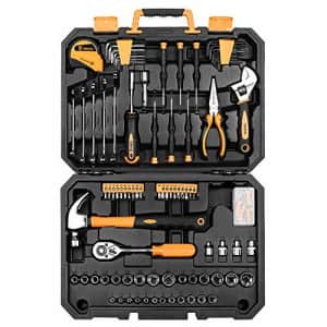 DEKOPRO 128 Piece Tool Set-General Household Hand Tool Kit, Auto Repair Tool Set, with Plastic for $50