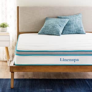 LinenSpa 8" Memory Foam and Innerspring Twin Hybrid Mattress for $170