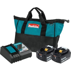 Makita 18V LXT Lithium-Ion Battery and Rapid Optimum Charger Starter Pack for $130
