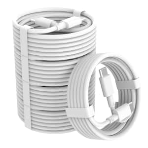3.3-Foot 65W USB-C to USB-C Cable 5-Pack for $3